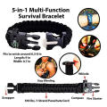 Amazon hot 14pcs portable camping gear and accessories knife led light, slingshot bracelet compass for hiking